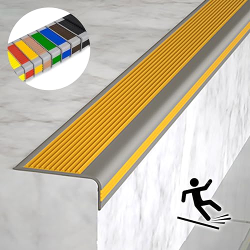 Treppenschutz, Gummi, rutschfest, selbstklebend, wasserdicht, Treppenkantenschutz, Streifen für den Innen- und Außenbereich, ideal für Einkaufszentren und Schulen Treppenschutz, Gummi, rutschfest, selbstklebend, wasserdicht, Treppenkantenschutz, Streifen für den Innen- und Außenbereich, ideal für Einkaufszentren und Schulen von Generisch