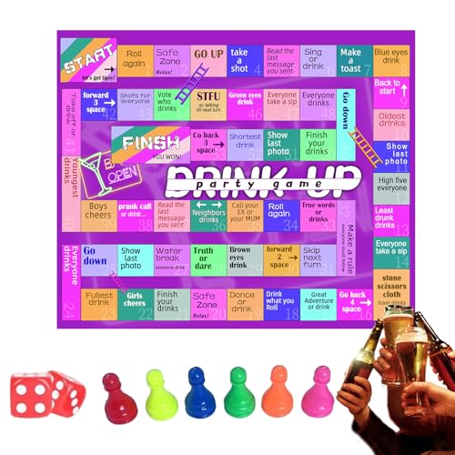 Trinkspiele für Partys | Lustige Würfel- und Tischspiele für Erwachsene, strategische Aktivitäten mit mehreren Spielern für Geburtstag, Familie, Reisen, Ausflug, Paare, Halloween, Abendveranstaltung von Generisch