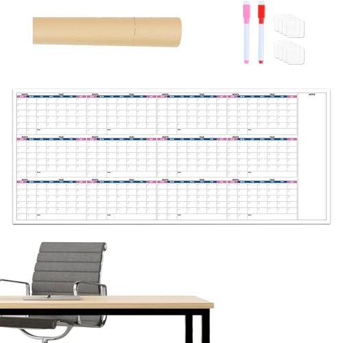 Trockener Radiergummi-Kalender für die Wand, tragbarer Kalender, Tafel-Planer, 12 Monate, undatiert, für Wohnheim, Zuhause, Küche, Fitnessstudio, Kühlschrank, Arbeitsplatz, Arbeitszimmer Trockener Radiergummi-Kalender für die Wand, tragbarer Kalender, Tafel-Planer, 12 Monate, undatiert, für Wohnheim, Zuhause, Küche, Fitnessstudio, Kühlschrank, Arbeitsplatz, Arbeitszimmer von Generisch