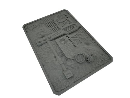 Trockenpinsel-Textur-Palette für trockenes Bürsten, industrielles Thema, Tischplatte, Miniatur-Gaming – 3D-Druck von Generisch