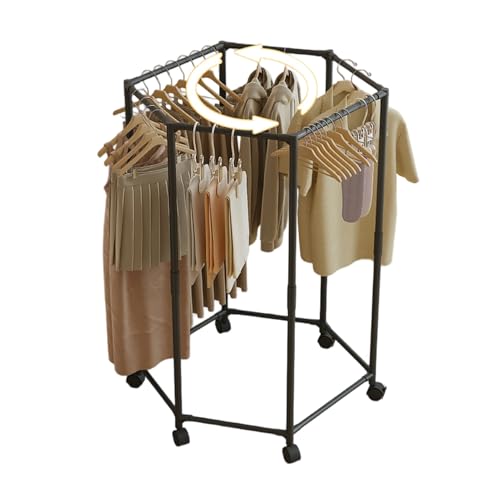 Trocknungsregal Kleidung - Kleidung Airer | Wäschelregale Zum Trocknen Von Kleidung | Kleiderregal Trocknen Hexagonaler Kleiderbügel | Raumsparende Trockner -Aufbewahrungsständer Für Kleidungsdecke Ha von Generisch