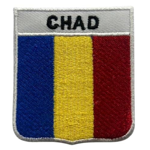 Tschad bestickte Schildflagge mit Namen Patch Aufbügeln/Aufnähen Abzeichen Nationalsymbol Militär Patch für Kleidung Rucksäcke Kappen Tschad bestickte Schildflagge mit Namen Patch Aufbügeln/Aufnähen Abzeichen Nationalsymbol Militär Patch für Kleidung Rucksäcke Kappen von Generisch