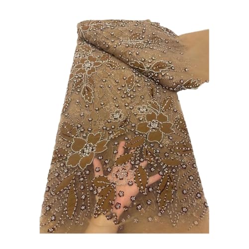 Tüll-Spitzenstoff, afrikanische Stickerei, französische Guisolid-Pailletten, Hochzeits-, Partykleid, Perlen Tüll-Spitzenstoff, afrikanische Stickerei, französische Guisolid-Pailletten, Hochzeits-, Partykleid, Perlen von Generisch
