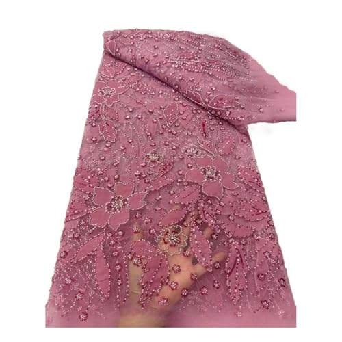 Tüll-Spitzenstoff, afrikanische Stickerei, französische Guisolid-Pailletten, Hochzeits-, Partykleid, Perlen Tüll-Spitzenstoff, afrikanische Stickerei, französische Guisolid-Pailletten, Hochzeits-, Partykleid, Perlen von Generisch