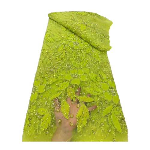 Tüll-Spitzenstoff, afrikanische Stickerei, französische Guisolid-Pailletten, Hochzeits-, Partykleid, Perlen Tüll-Spitzenstoff, afrikanische Stickerei, französische Guisolid-Pailletten, Hochzeits-, Partykleid, Perlen von Generisch