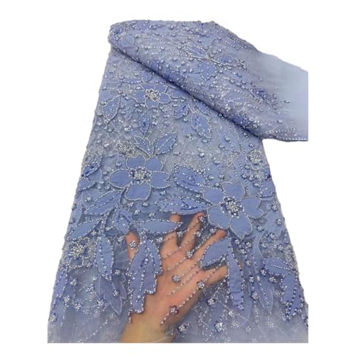 Tüll-Spitzenstoff, afrikanische Stickerei, französische Guisolid-Pailletten, Hochzeits-, Partykleid, Perlen Tüll-Spitzenstoff, afrikanische Stickerei, französische Guisolid-Pailletten, Hochzeits-, Partykleid, Perlen von Generisch