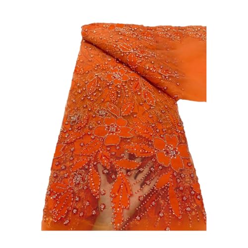 Tüll-Spitzenstoff, afrikanische Stickerei, französische Guisolid-Pailletten, Hochzeits-, Partykleid, Perlen Tüll-Spitzenstoff, afrikanische Stickerei, französische Guisolid-Pailletten, Hochzeits-, Partykleid, Perlen von Generisch