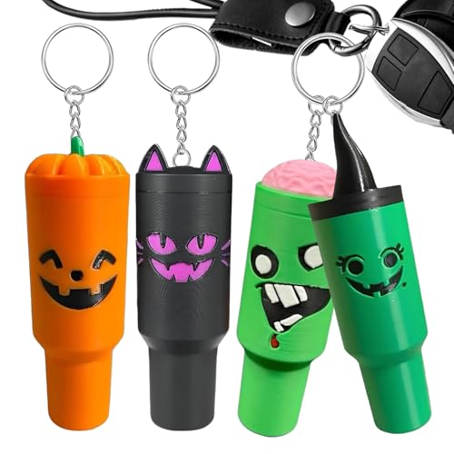 Tumbler-Schlüsselanhänger – 3D-Druckmaterial 9.4x3.9x3cm | 4er-Set Mini-Halloween-Becher-Schlüsselanhänger | Niedlicher, Tragbarer Tassen-Schlüsselring Für Geschenke, Party-Mitgebsel Und Den T Tumbler-Schlüsselanhänger – 3D-Druckmaterial 9.4x3.9x3cm | 4er-Set Mini-Halloween-Becher-Schlüsselanhänger | Niedlicher, Tragbarer Tassen-Schlüsselring Für Geschenke, Party-Mitgebsel Und Den T von Generisch