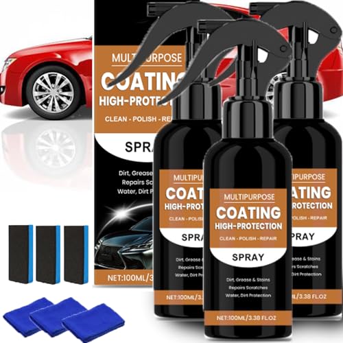 Turbo Shine Nexa, 3 In 1 High Protection Quick Car Coating Spray, Autolack-Schnellwachs-Polierspray gegen Kratzer, Autokratzer-Entferne für alle arten Von autos (2) von Generisch