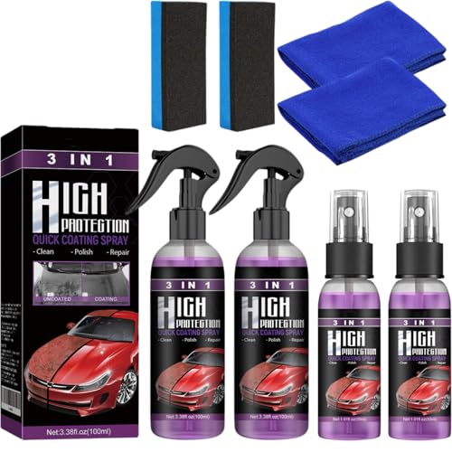 Turbo Shine Nexa, 3-in-1-Schnelllackspray for Autos Mit Hohem Schutz, Reparatur- Und Schutzbeschichtung, Schneller Turbo-Sprühlack for Autos für Metall Und Werkzeuge (100+30ml, 2PCS) von Generisch
