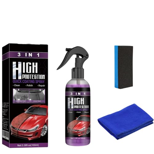 Turbo Shine Nexa, 3-in-1-Schnelllackspray for Autos Mit Hohem Schutz, Reparatur- Und Schutzbeschichtung, Schneller Turbo-Sprühlack for Autos für Metall Und Werkzeuge (100ml, 1PCS) von Generisch