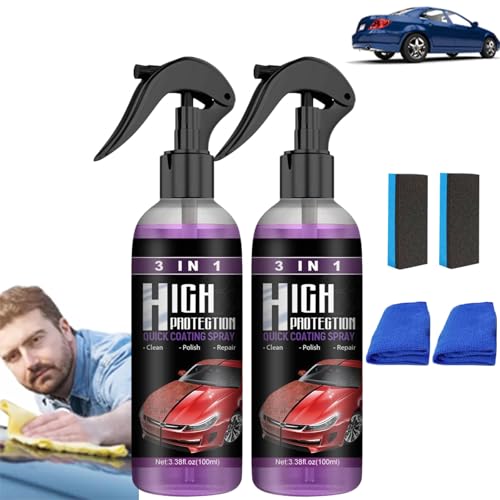 Turbo Shine Nexa, Auto-Kratzer-Entferner, 3-in-1-Spray mit hohem Schutz für Metall, Werkzeuge und Autos (2) von Generisch