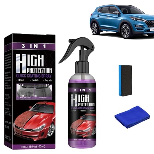 Turbo Shine Nexa, Nexa Turbo Shine, 3 in 1 High Protection Quick Car Coating Spray, for Autos, Auto-Anti-Kratz-Spray, Metall und Werkzeuge (1PCS) von Generisch