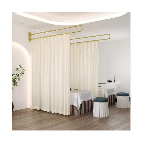 U-Form Raumteiler – Wandmontage, Sichtschutzvorhänge, temporäre Trennvorhang mit Stützstange für Ankleidezimmer und Schlafzimmer U-Form Raumteiler – Wandmontage, Sichtschutzvorhänge, temporäre Trennvorhang mit Stützstange für Ankleidezimmer und Schlafzimmer von Generisch