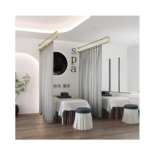 U-Form Raumteiler – Wandmontage, Sichtschutzvorhänge, temporäre Trennvorhang mit Stützstange für Ankleidezimmer und Schlafzimmer U-Form Raumteiler – Wandmontage, Sichtschutzvorhänge, temporäre Trennvorhang mit Stützstange für Ankleidezimmer und Schlafzimmer von Generisch