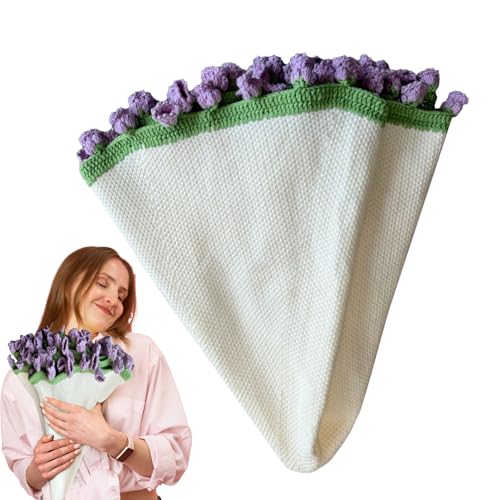 Überwurfdecke für Couch, Häkelblumen, Blumenstrauß, Überwurf, Decke, gestrickte Kunst, bequem, Nickerchen, Bettwäsche, romantisch für Muttertag, Hochzeit, Schlafsaal, Schlafzimmer, Sofa Überwurfdecke für Couch, Häkelblumen, Blumenstrauß, Überwurf, Decke, gestrickte Kunst, bequem, Nickerchen, Bettwäsche, romantisch für Muttertag, Hochzeit, Schlafsaal, Schlafzimmer, Sofa von Generisch