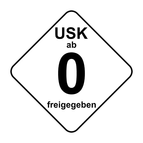 USK 0 Aufkleber für Videospiele - 50 Stück aus PP-Folie in 34,6 x 34,6 mm Standardgröße von Generisch
