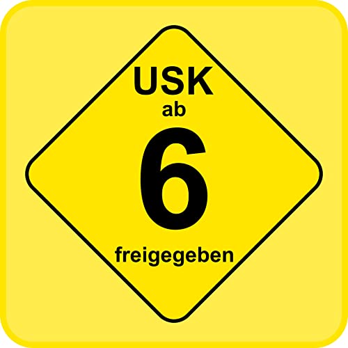 USK 6 Aufkleber für Videospiele - 50 Stück aus PP-Folie in 34,6 x 34,6 mm Standardgröße von Generisch