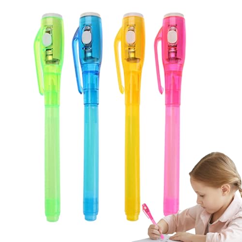 UV -Stift -Set - 4PCSS -Tracer -Marker, unsichtbarer Tintenstift | Permanente Verfolgungsmarkierungen, versteckte Nachrichten, geheime Notizen, Schulmaterial, Reunion -Erinnerungsstücke, Firmenveranst UV -Stift -Set - 4PCSS -Tracer -Marker, unsichtbarer Tintenstift | Permanente Verfolgungsmarkierungen, versteckte Nachrichten, geheime Notizen, Schulmaterial, Reunion -Erinnerungsstücke, Firmenveranst von Generisch