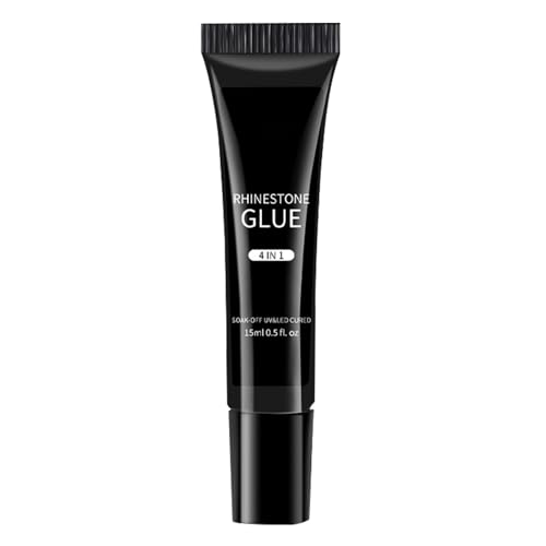 UV -Strassklebgel (15 Ml) Für Nagelkunst - Starker Klebstoff Für Edelsteine, Perlen & Charm | Funktioniert Auch Als Weicher Gelnagelkleber, Um Gebrochene Nägel Zu Reparieren, Und Erfordert Eine LED von Generisch
