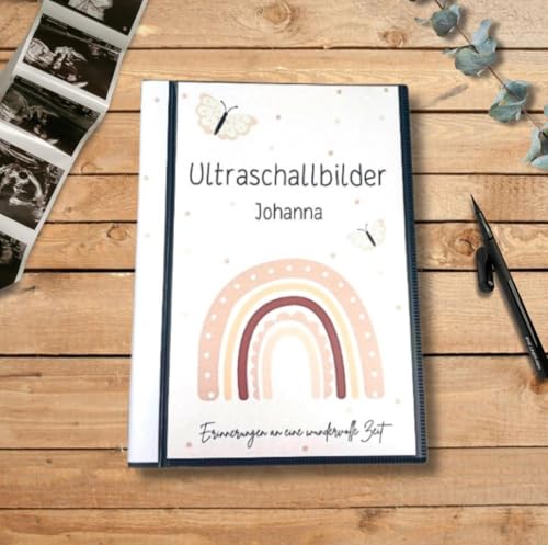 Ultraschallbilder Mappe Album für Ultraschallbilder personalisierbares Einsteckalbum stabiles Cover Erinnerungen an Schwangerschaft (ohne Einlegeblätter) von Generisch