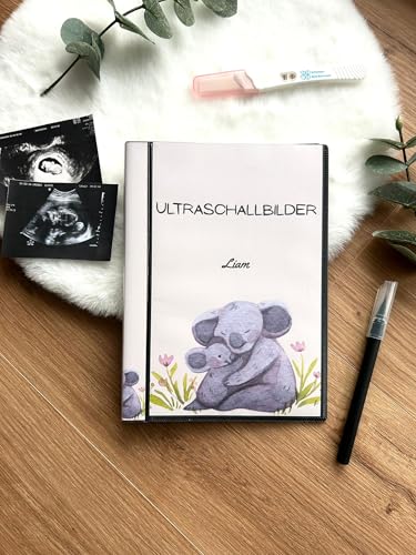 Ultraschallbilder Mappe Album für Ultraschallbilder personalisierbares Einsteckalbum stabiles Cover Erinnerungen an Schwangerschaft (ohne Einlegeblättern in den Folien) von Generisch