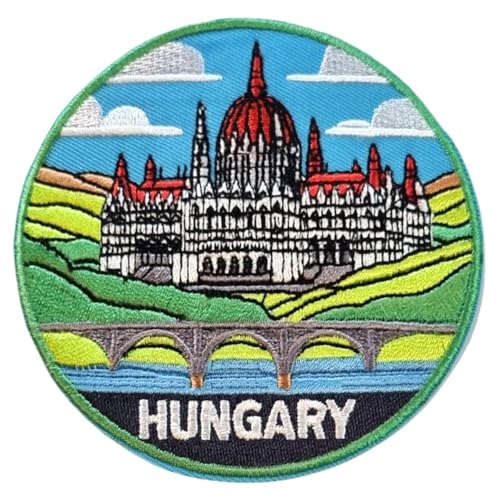 Ungarn-Aufnäher, bestickt, zum Aufbügeln oder Aufnähen, 8,9 cm, Reise, Europa, Budapest, Bran, Schloss, Urlaub, Souvenir, Touristen-Emblem, Geschenkflicken Ungarn-Aufnäher, bestickt, zum Aufbügeln oder Aufnähen, 8,9 cm, Reise, Europa, Budapest, Bran, Schloss, Urlaub, Souvenir, Touristen-Emblem, Geschenkflicken von Generisch