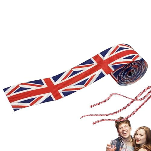Union Jack-Bandrolle, 38mm Dekoratives Nylonband Mit Der Flagge Union Jack, Geeignet Für Haarschleifen, Bastelarbeiten, Geschenkdekorationen Und Nationale Zeremonien Union Jack-Bandrolle, 38mm Dekoratives Nylonband Mit Der Flagge Union Jack, Geeignet Für Haarschleifen, Bastelarbeiten, Geschenkdekorationen Und Nationale Zeremonien von Generisch