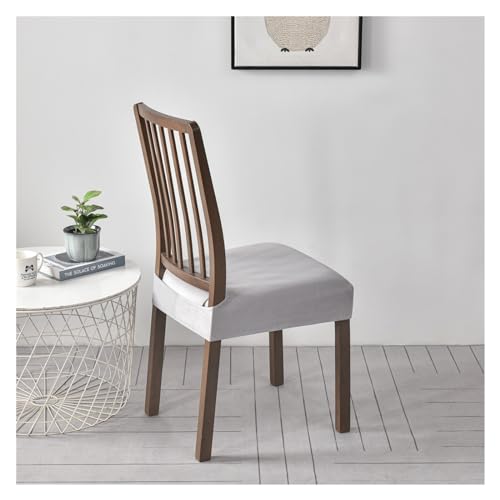 Universal-Schonbezüge für Büro, Küche, Esszimmer, Hotel und Restaurant, 4-teiliges Set, dehnbarer Super-Samtstoff, hellgrau, langlebig und stilvoll von Generisch