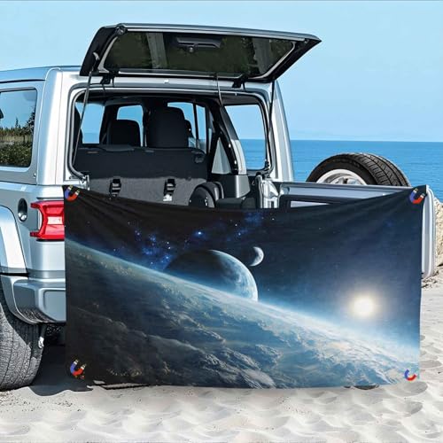 Universum Strandtuch - 140 x 70 cm, Planet Weltraum Erde Magnetisches Badetuch für Strand Außenbereich, Camping, Sandfrei & Schnelltrocknend Strandhandtuch Handtuch mit Magnetverschluss von Generisch