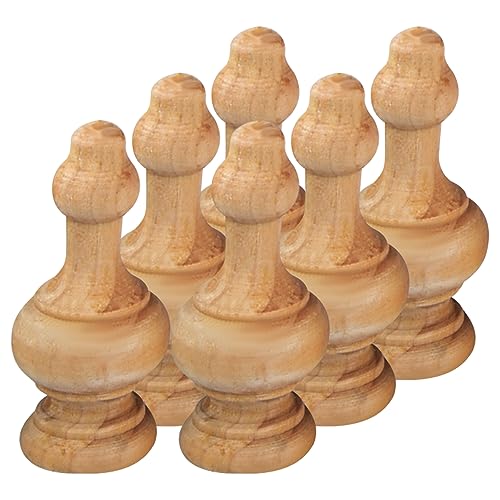 Unlackierte Baluster-Spindeln aus Holz für Heimwerker, Treppenhäuser, Möbel und Holzbearbeitung, verbessern Heimwerker-Projekte von Generisch
