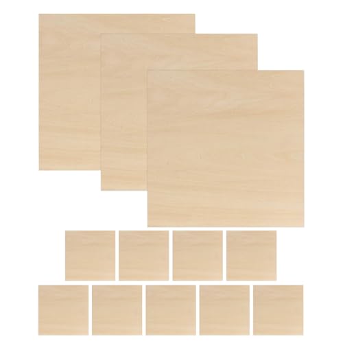 Unlackiertes Holzhandwerk – quadratische, unlackierte Holzplatte, 12 Rohlinge, Bastelbedarf für Kunst und Handwerk, Heimdekoration, Boot- und Schiffsprojekte, Kinder und Schulkunst Unlackiertes Holzhandwerk – quadratische, unlackierte Holzplatte, 12 Rohlinge, Bastelbedarf für Kunst und Handwerk, Heimdekoration, Boot- und Schiffsprojekte, Kinder und Schulkunst von Generisch