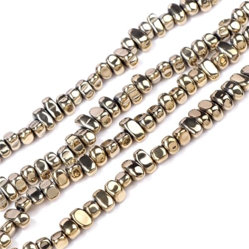 Unregelmäßige Naturstein-Perlen, 38,1 cm, 5–10 mm, mehrfarbiger Kies für Handarbeiten und Schmuckherstellung Unregelmäßige Naturstein-Perlen, 38,1 cm, 5–10 mm, mehrfarbiger Kies für Handarbeiten und Schmuckherstellung von Generisch