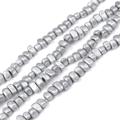 Unregelmäßige Naturstein-Perlen, 38,1 cm, 5–10 mm, mehrfarbiger Kies für Handarbeiten und Schmuckherstellung Unregelmäßige Naturstein-Perlen, 38,1 cm, 5–10 mm, mehrfarbiger Kies für Handarbeiten und Schmuckherstellung von Generisch