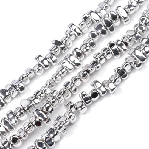 Unregelmäßige Naturstein-Perlen, 38,1 cm, 5–10 mm, mehrfarbiger Kies für Handarbeiten und Schmuckherstellung Unregelmäßige Naturstein-Perlen, 38,1 cm, 5–10 mm, mehrfarbiger Kies für Handarbeiten und Schmuckherstellung von Generisch
