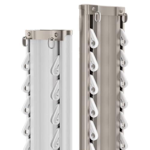Unsichtbares Vorhangschienensystem, zweireihige Deckenmontage, Aluminiumschienen für Vorhänge und Vorhänge, perfekt für Raumteiler von Generisch
