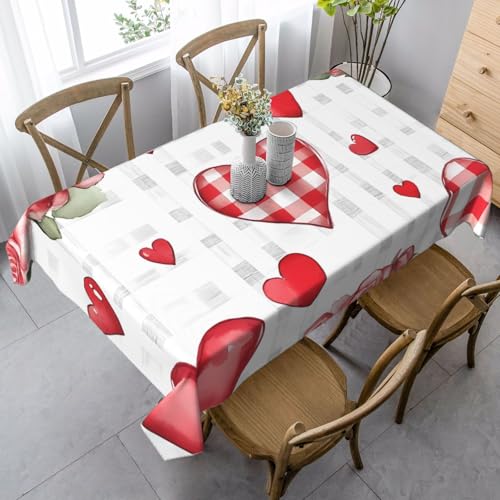 Valentine Rose Tischdecke, rechteckig, 140 x 90 cm, Büffelkariert, Tischdecke für Esstisch, knitterfrei, Tischdecke für Zuhause, drinnen und draußen, Party-Dekoration Valentine Rose Tischdecke, rechteckig, 140 x 90 cm, Büffelkariert, Tischdecke für Esstisch, knitterfrei, Tischdecke für Zuhause, drinnen und draußen, Party-Dekoration von Generisch