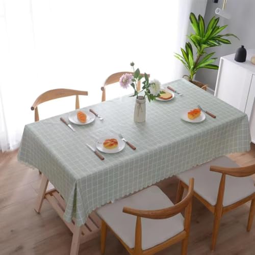 Valentinstag-Tischdecke, rechteckig, PVC, schmutzabweisend, kariert, perfekt für Weihnachten und Landhausdekoration, Tischschutz, 135 x 180 cm von Generisch