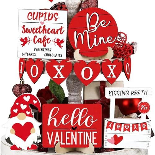 Valentinstags Deko gestuftes Tablett Hello Valentine rotes Herz Be Mine XO XO GNOME Cupid Holzschild Tischdekoration Geschenk zum Jahrestag für Ihn Valentinstag Deko Valentine Valentinstags Deko gestuftes Tablett Hello Valentine rotes Herz Be Mine XO XO GNOME Cupid Holzschild Tischdekoration Geschenk zum Jahrestag für Ihn Valentinstag Deko Valentine von Generisch