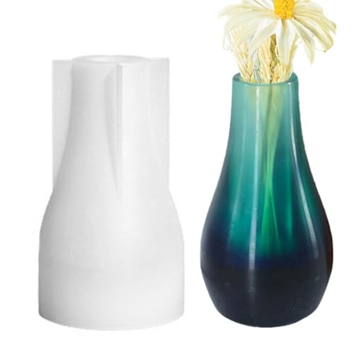 Vase -Formen Für Epoxidharz - 3D -Silikonform Für -Vase -Basteln, Elegante Ornamentgussform | Langlebige Blütenharzformen, Kreative Vase -Formen Für Getrocknete Blumenarrangements Home Tischversch von Generisch