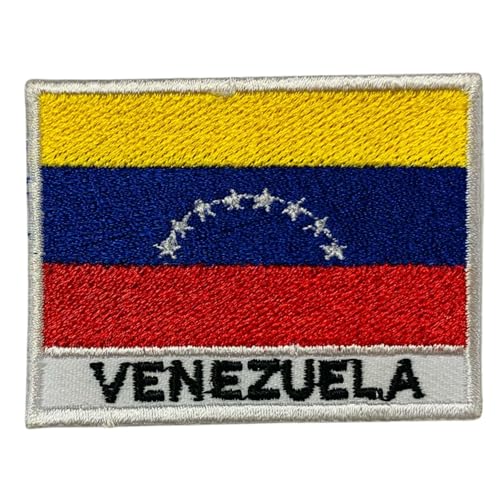 Venezuela bestickte Flagge mit Namen Patch Aufbügeln/Aufnähen Abzeichen Nationalsymbol Militär Patch für Kleidung Rucksäcke Kappen von Generisch