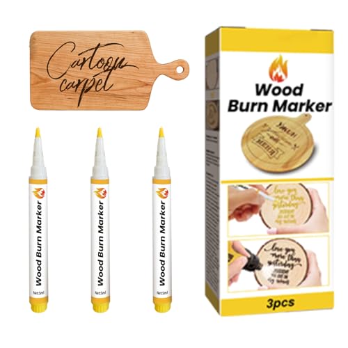 Verbrühter Holzbrennstift - 3 Stück 5 ml Holzschlange für Mehl DIY - sicheres Holzbrennen, schneller Marker für Holz, Künstler, Anfänger Verwandeln Sie Schnitte von Generisch