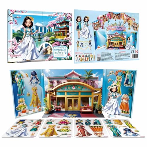 Verkleidungsspiele,Prinzessin magnetische Verkleidungsaufkleber Papierpuppe - Rollenspiel Puzzle pädagogisches Spielzeug für Schule Zuhause Autofahrt Mädchen Geburtstag Weihnachten Verkleidungsspiele,Prinzessin magnetische Verkleidungsaufkleber Papierpuppe - Rollenspiel Puzzle pädagogisches Spielzeug für Schule Zuhause Autofahrt Mädchen Geburtstag Weihnachten von Generisch