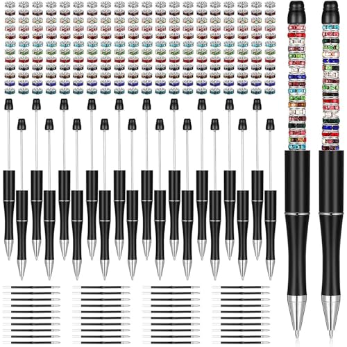 Verschiedene Perlenstifte – sortierte Perlenstifte mit schnell trocknender schwarzer Tinte – Kugelschreiber mit 8 mm silbernen Abstandshalter-Perlen, Perlenstifte, Zubehör für Kinder, Studenten, Büro, Verschiedene Perlenstifte – sortierte Perlenstifte mit schnell trocknender schwarzer Tinte – Kugelschreiber mit 8 mm silbernen Abstandshalter-Perlen, Perlenstifte, Zubehör für Kinder, Studenten, Büro, von Generisch