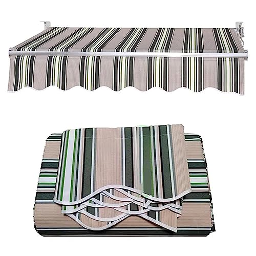 Versenkbare Terrassenmarkise - Wasserdichtes Sonnenschutzdach für Garten Terrasse Hof - Ersatzstoff für Pergola Outdoor Sun Cover (Größe:22.9x1) von Generisch