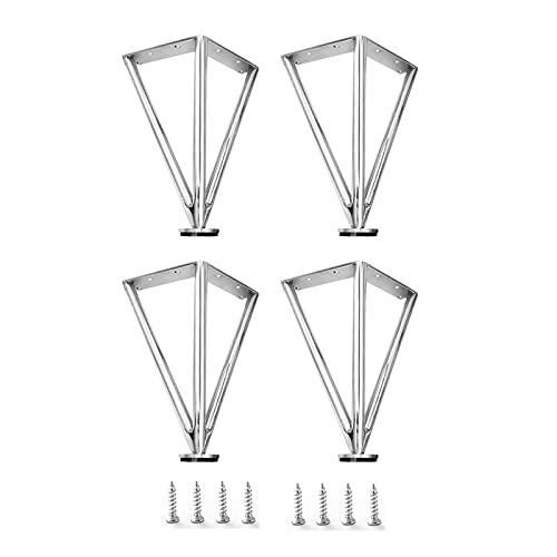 Verstellbare Aluminium-Möbelbeine mit Schrauben, 10 cm, quadratisch, Metall-Tischbeine für Sofa, Stuhl, Ottomane, Badezimmer, Schrank, Waschtisch, Bett von Generisch
