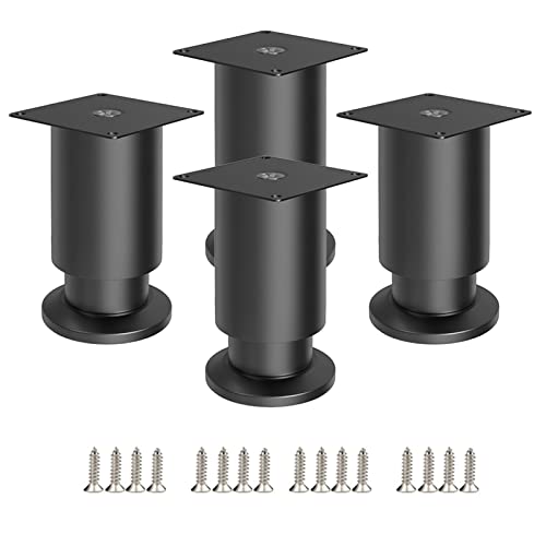 Verstellbare Edelstahl-Möbelbeine, 4 - 20 cm, schwarz, für Schrank, Sofa, Stützfüße für Badezimmer, Couchtisch, Nachttisch, Nachttisch – und stilvoll Verstellbare Edelstahl-Möbelbeine, 4 - 20 cm, schwarz, für Schrank, Sofa, Stützfüße für Badezimmer, Couchtisch, Nachttisch, Nachttisch – und stilvoll von Generisch
