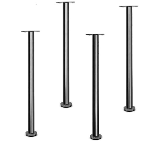 Verstellbare Edelstahl-Möbelbeine, 4 Stück, für Küche, Frühstücksbar, Arbeitsplatte, TV-Ständer Unterstützung (18 cm) – langlebig, modernes Design, einfache Installation von Generisch