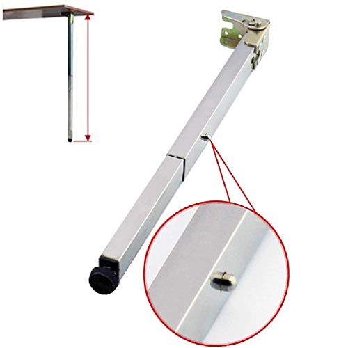 Verstellbare Edelstahl-Möbelbeine, zusammenklappbar, Teleskop-Tischbeine, höhenverstellbare Metallstützfüße für Esstische und Schreibtische, Push-Pull-Lift-Design (74 cm – 130 cm) von Generisch