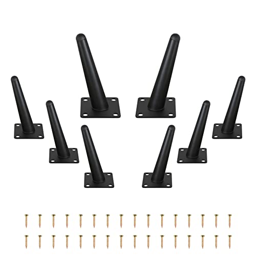 Verstellbare Metall-Möbelbeine, 15,2 cm, 8 Stück, robuste Ersatzfüße für Schränke, Sofas, Ottomane, modernes schwarzes Design für verbesserte Stabilität und Haltbarkeit Verstellbare Metall-Möbelbeine, 15,2 cm, 8 Stück, robuste Ersatzfüße für Schränke, Sofas, Ottomane, modernes schwarzes Design für verbesserte Stabilität und Haltbarkeit von Generisch